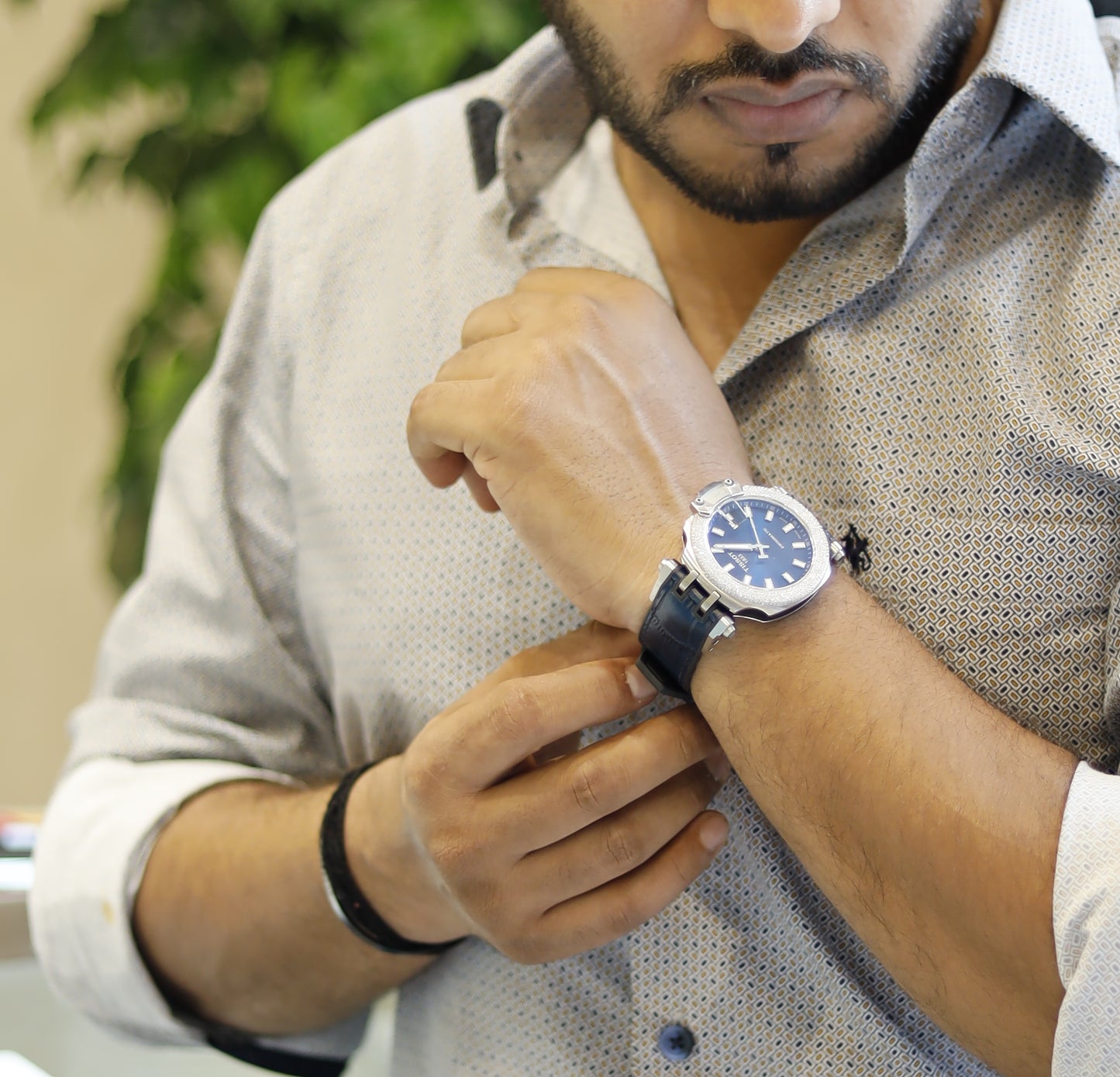 Diamond studded watch